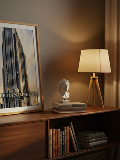 The Fountainhead watercolour print on bookshelf – Ayn Rand fan gift