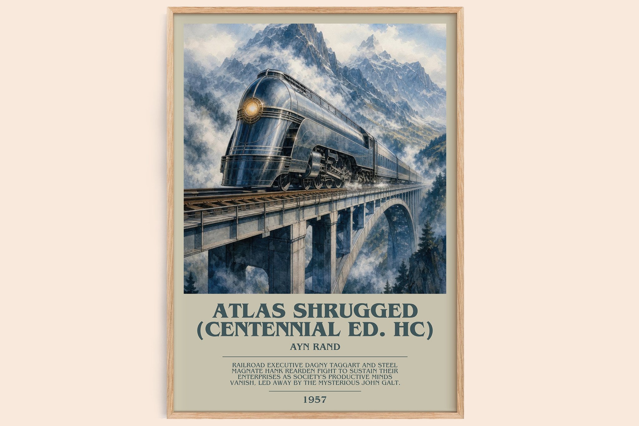 Atlas Shrugged (Centennial Ed. HC) Bookish Wall Art by Ayn Rand
