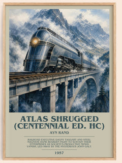 Atlas Shrugged (Centennial Ed. HC) Bookish Wall Art by Ayn Rand – image 1