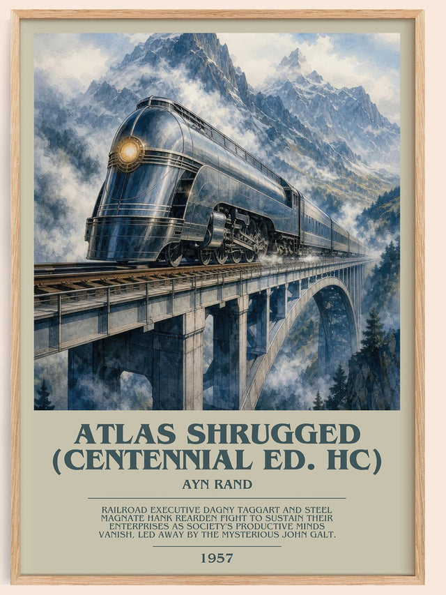 Atlas Shrugged (Centennial Ed. HC) Bookish Wall Art by Ayn Rand