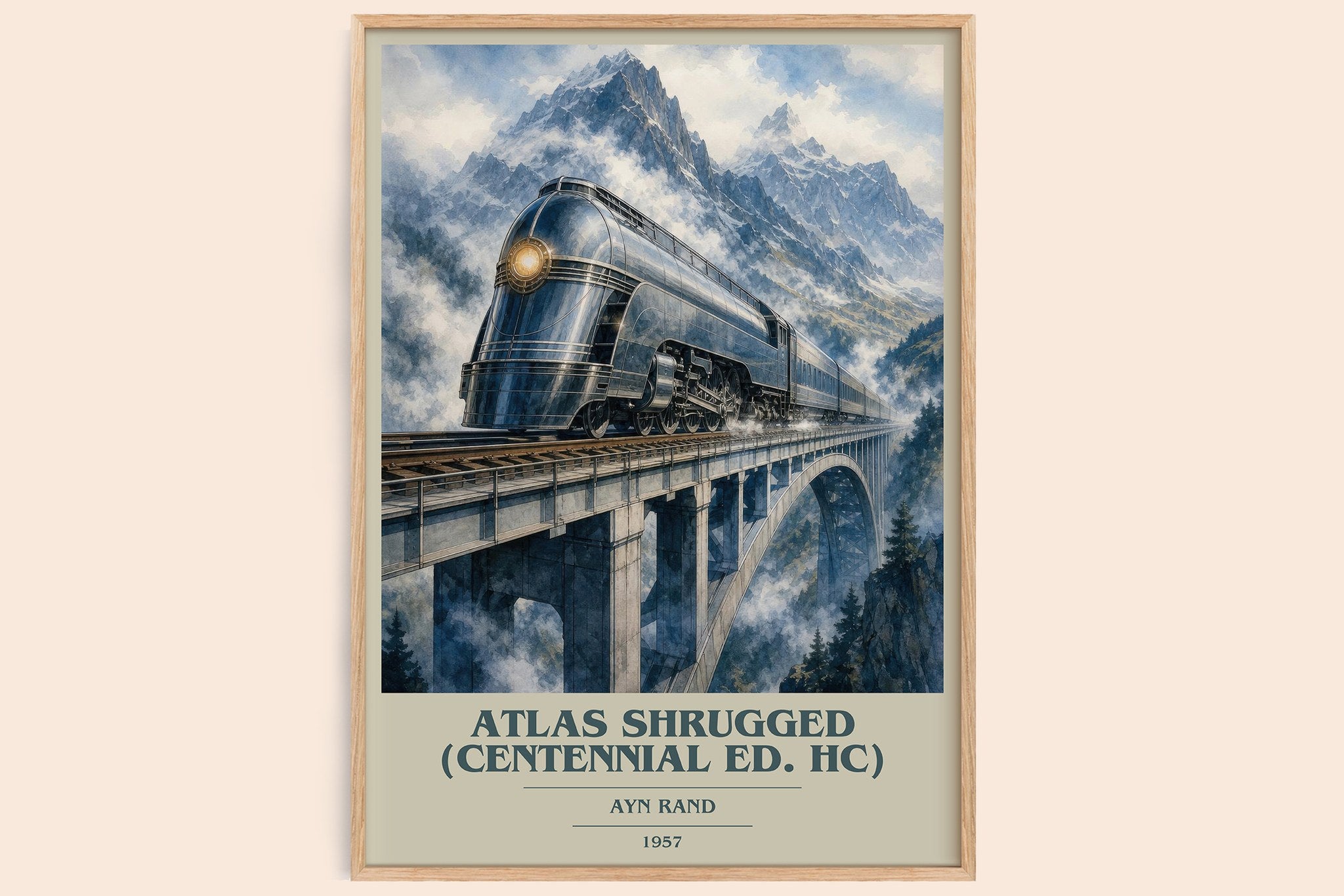 Atlas Shrugged (Centennial Ed. HC) Book Cover Poster by Ayn Rand