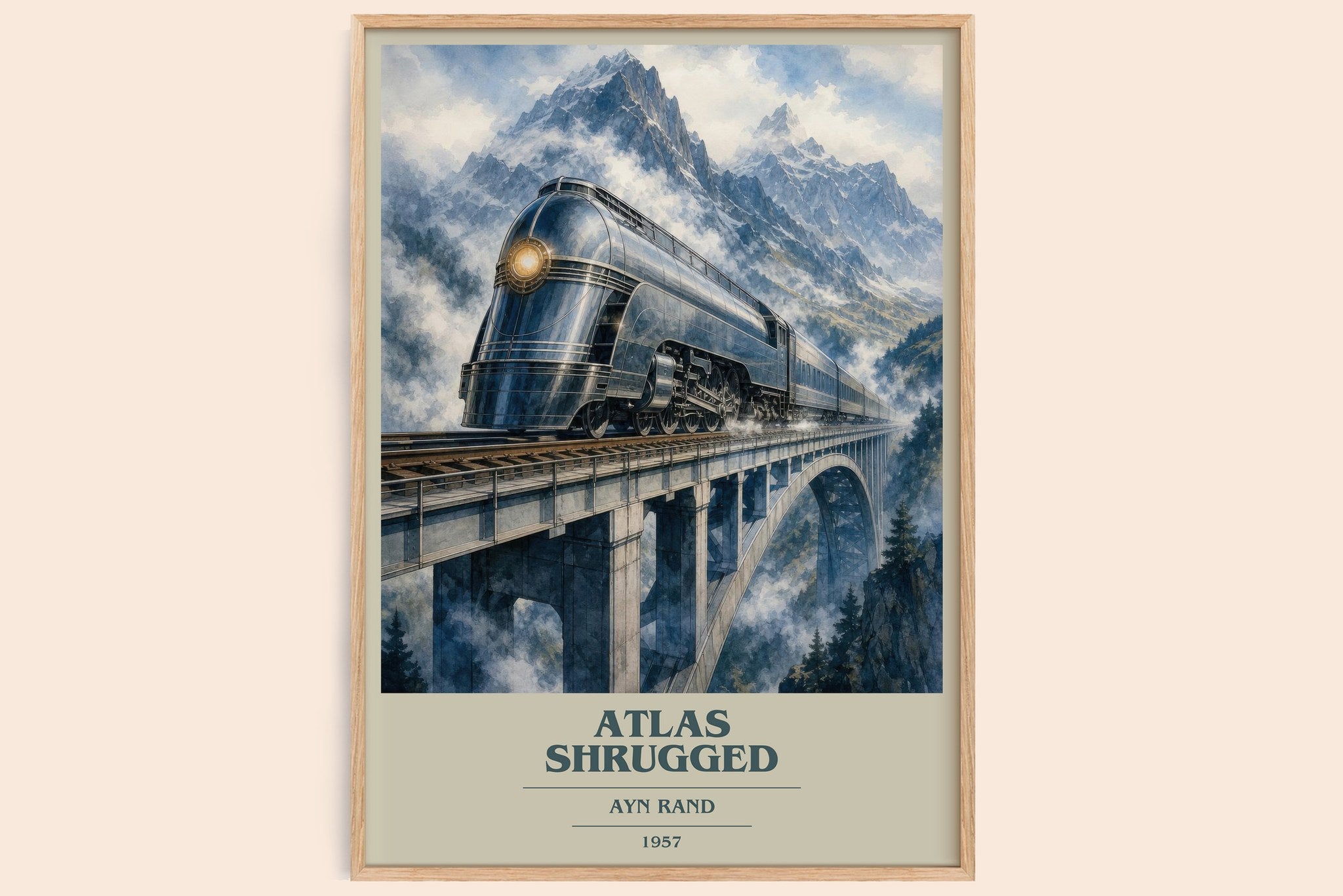 Atlas Shrugged Book Cover Poster by Ayn Rand