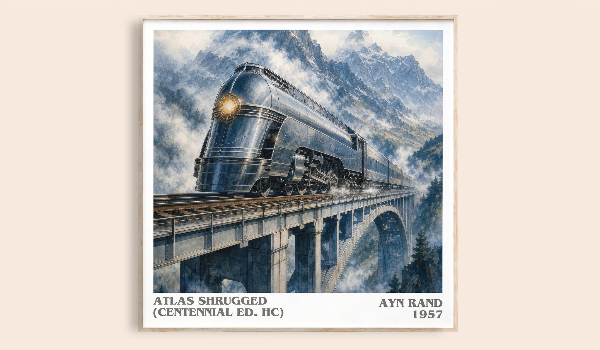 Atlas Shrugged (Centennial Ed. HC) Literary Art Print by Ayn Rand