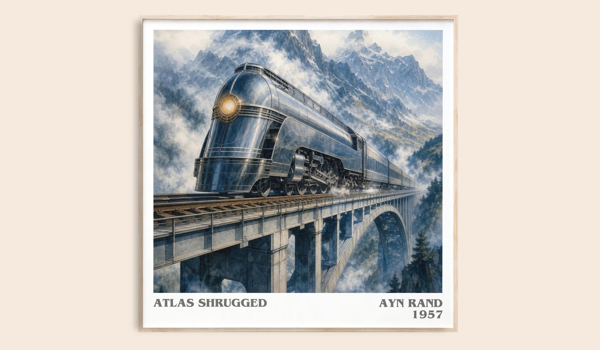 Atlas Shrugged Literary Art Print by Ayn Rand
