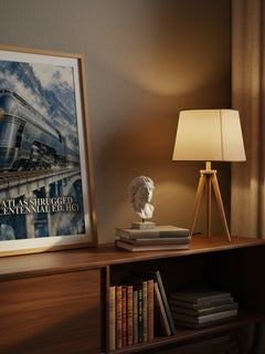 Atlas Shrugged (Centennial Ed. HC) watercolour print on bookshelf – Ayn Rand fan gift