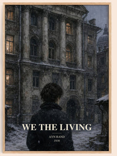 We the living watercolour book poster by Ayn Rand – framed literary art print