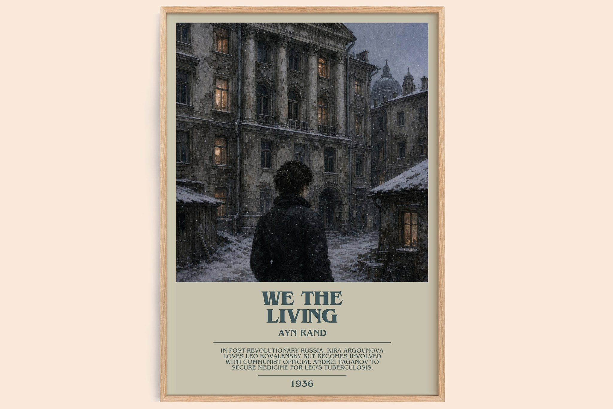 We the living Bookish Wall Art by Ayn Rand