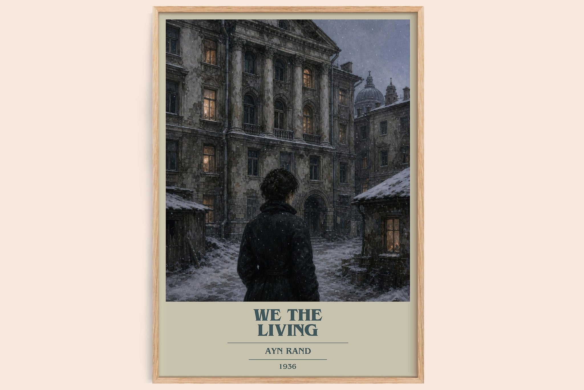 We the living Book Cover Poster by Ayn Rand
