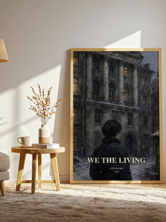 We the living watercolour print in frame leaning in hallway – philosophy wall art