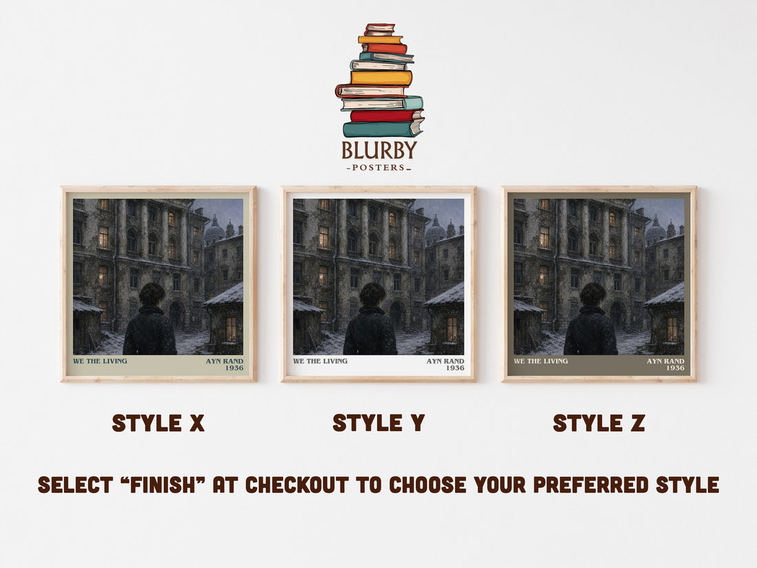 We the living literary print in frame leaning in hallway – philosophy wall art (mockup)