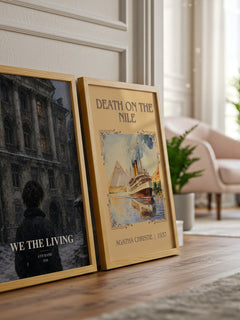 We the living watercolour print framed by window – literary home decor