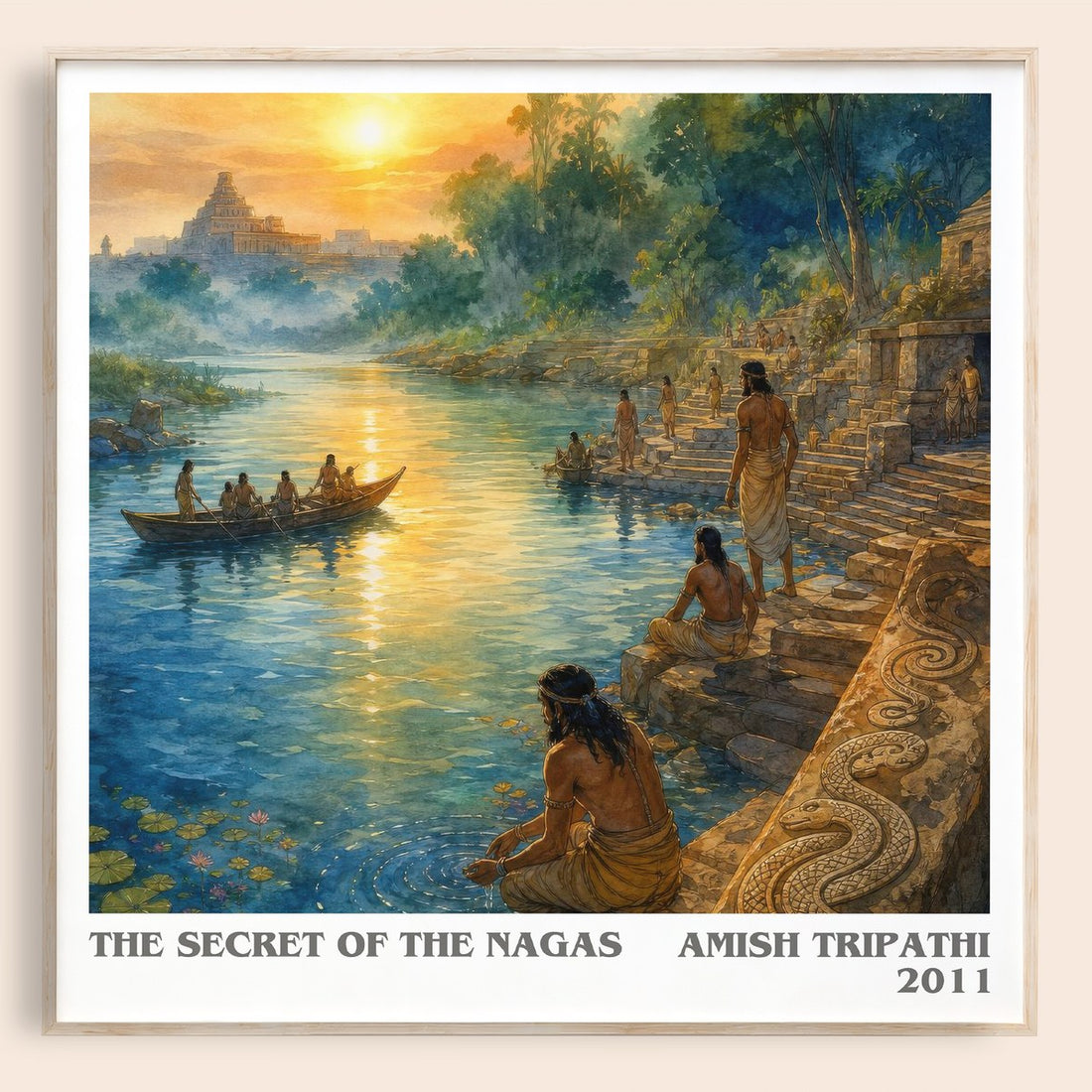 The Secret of the Nagas literary book poster by Amish Tripathi – framed literary art print