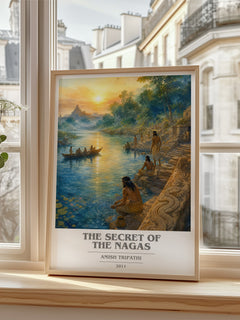 The Secret of the Nagas book cover poster colour and style options – Amish Tripathi book art