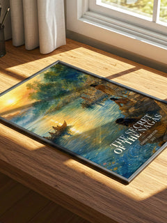 The Secret of the Nagas watercolour book poster framed on wall – fantasy wall art