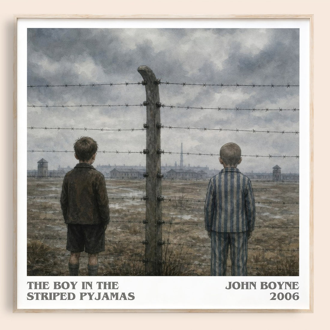 The Boy in the Striped Pyjamas literary book poster by John Boyne – framed literary art print