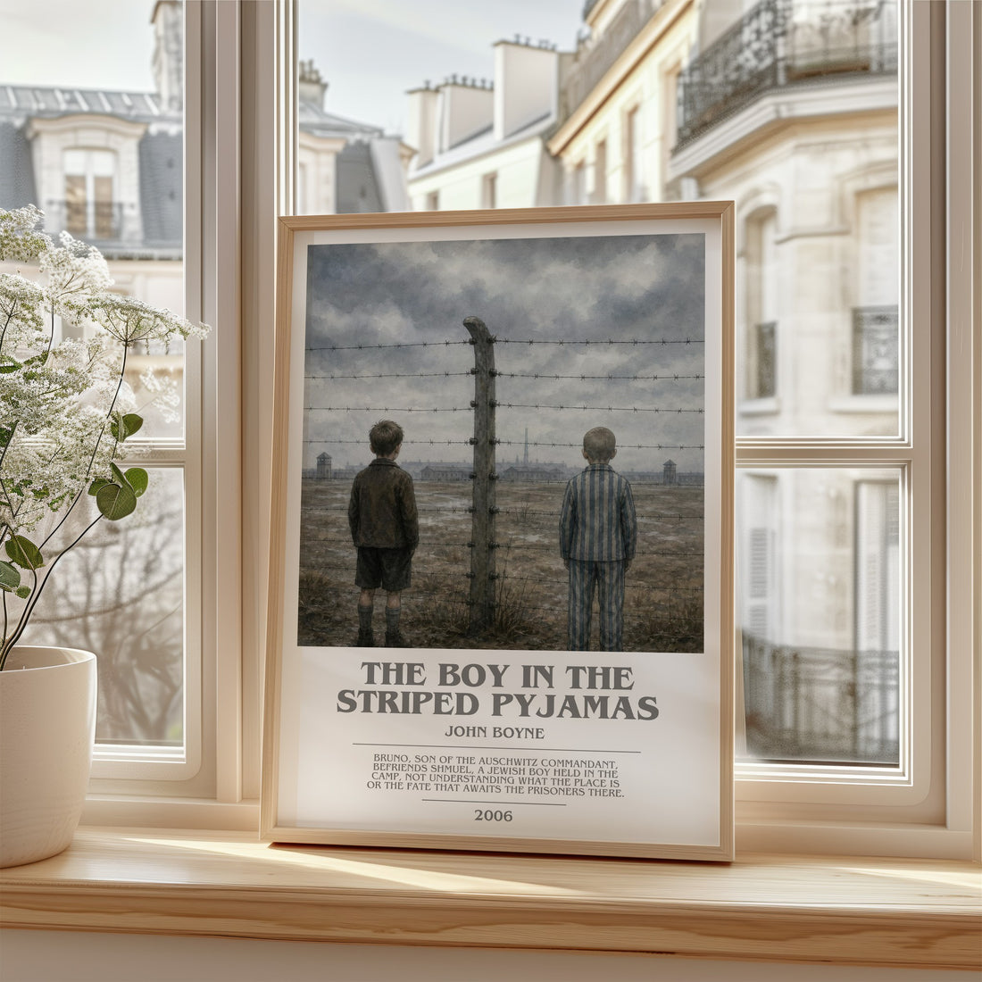 The Boy in the Striped Pyjamas bookish poster colour and style options – John Boyne book art