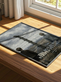 The Boy in the Striped Pyjamas watercolour book poster framed on wall – historical fiction wall art