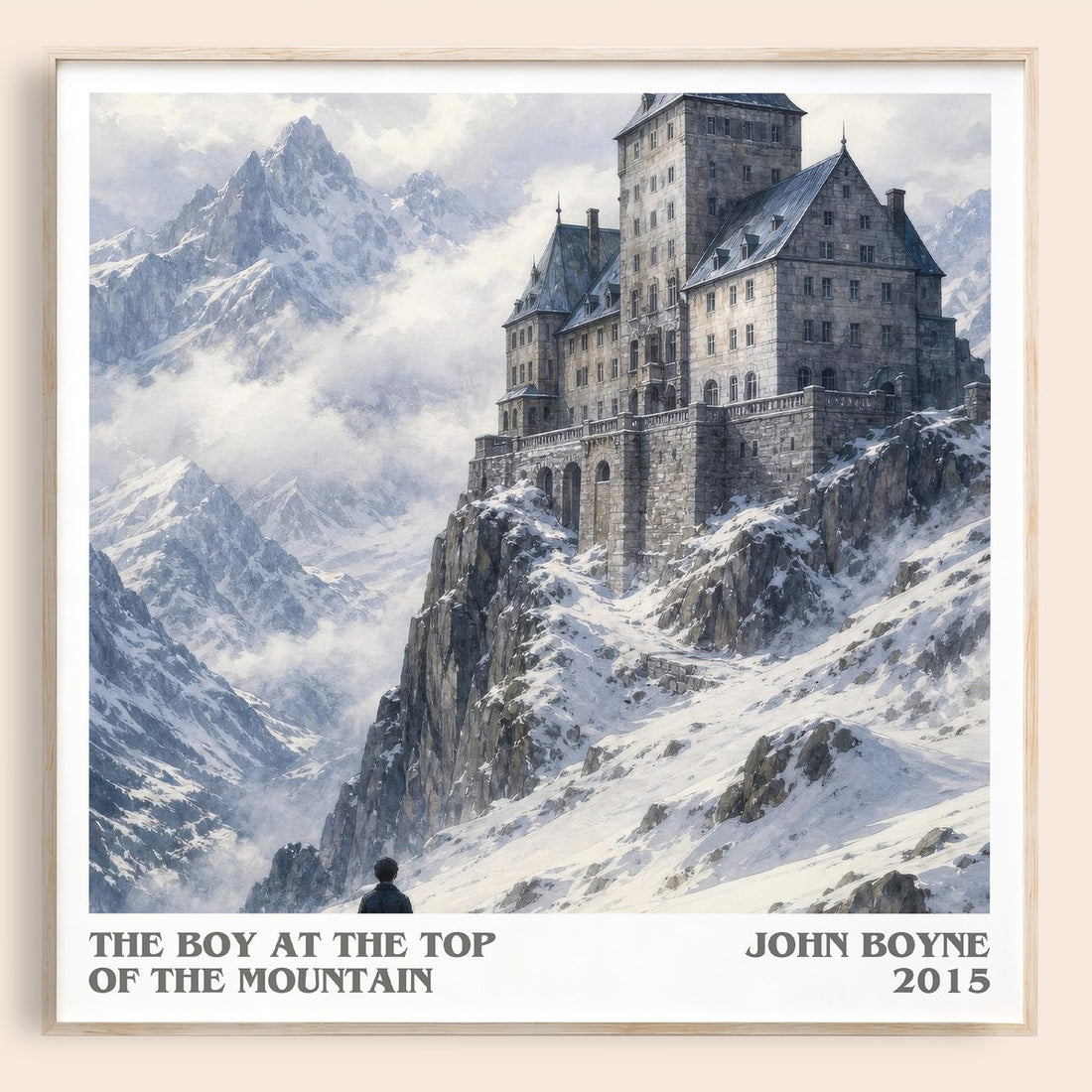 The Boy at the Top of the Mountain literary book poster by John Boyne – framed literary art print