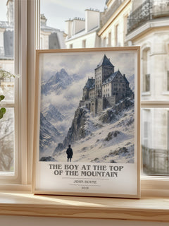 The Boy at the Top of the Mountain book cover poster colour and style options – John Boyne book art