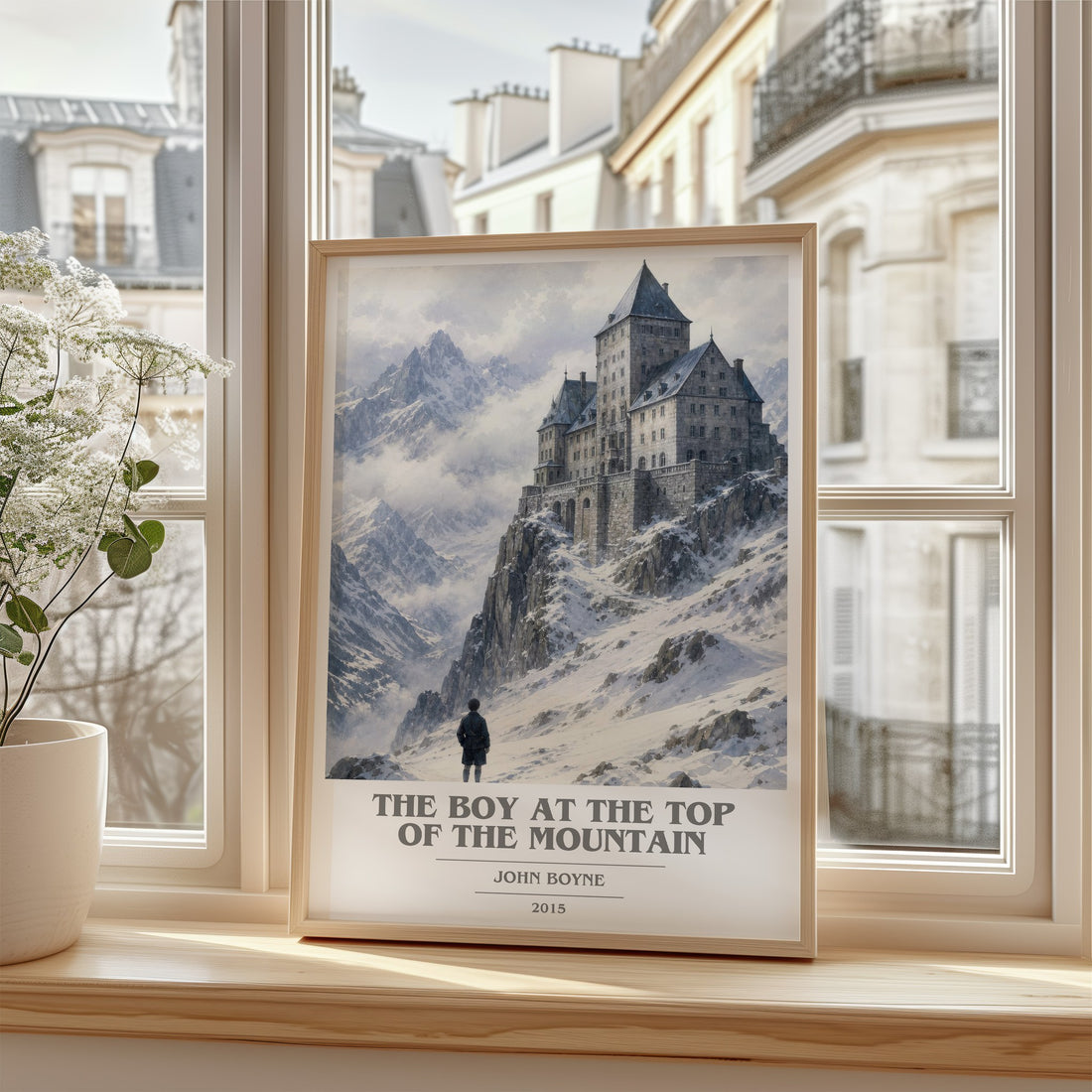 The Boy at the Top of the Mountain book cover poster colour and style options – John Boyne book art