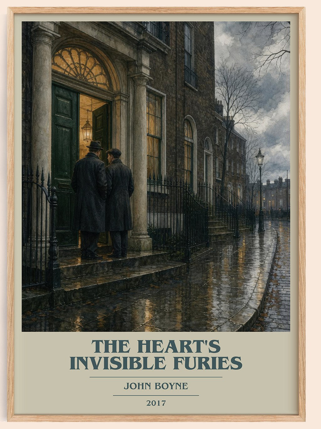 The Heart's Invisible Furies book cover book poster by John Boyne – framed literary art print