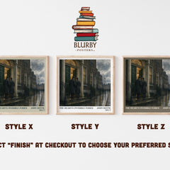 The Heart's Invisible Furies literary print in frame leaning in hallway – contemporary fiction wall art