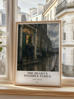 The Heart's Invisible Furies book cover poster colour and style options – John Boyne book art