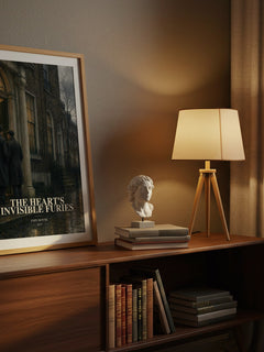 The Heart's Invisible Furies watercolour print on bookshelf – John Boyne fan gift