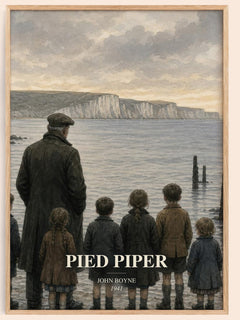 Pied Piper watercolour book poster by John Boyne – framed literary art print