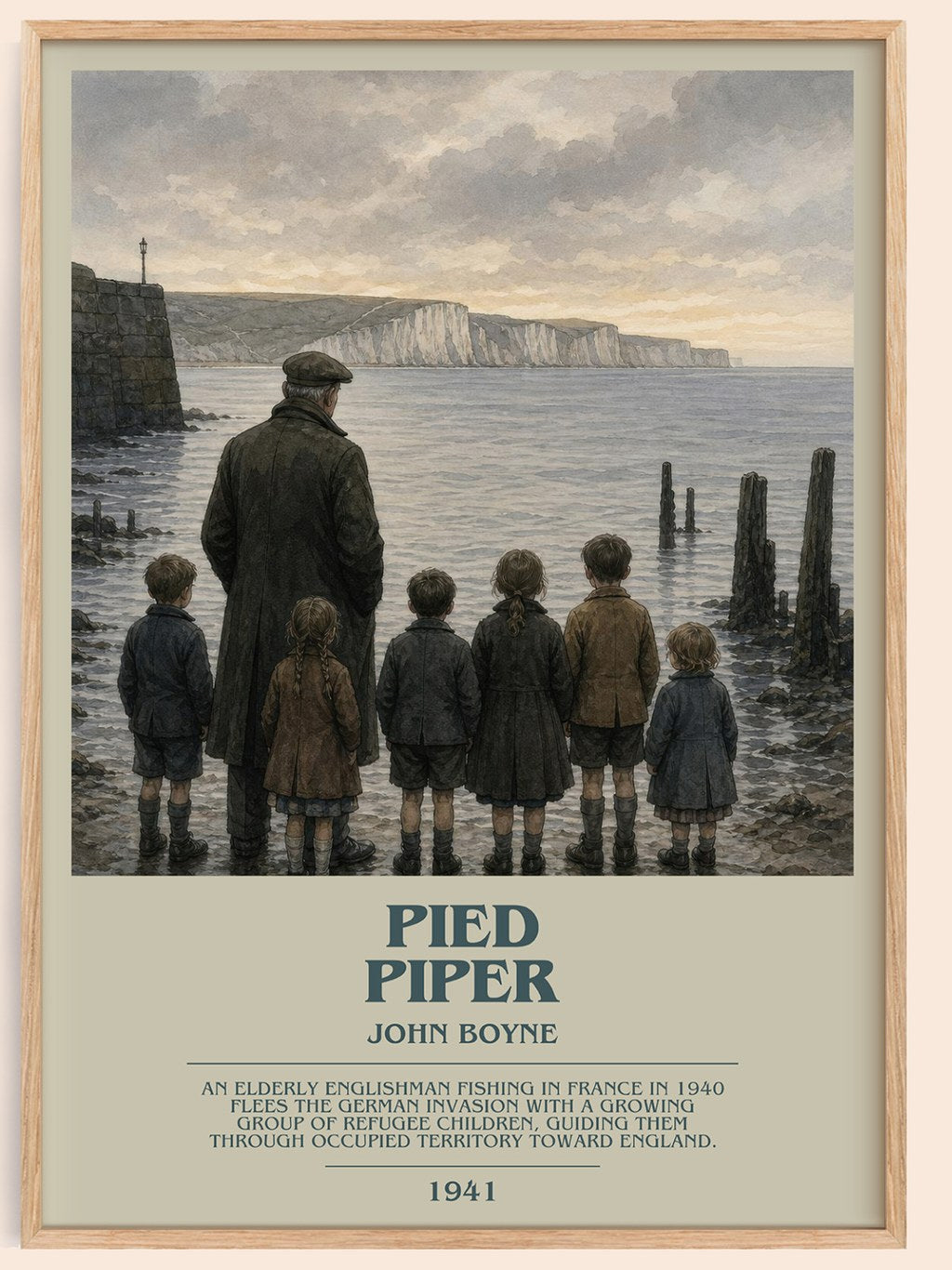 Pied Piper bookish book poster by John Boyne – framed literary art print