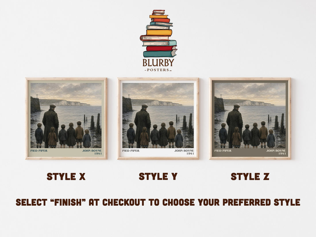 Pied Piper literary print in frame leaning in hallway – historical fiction wall art (mockup)