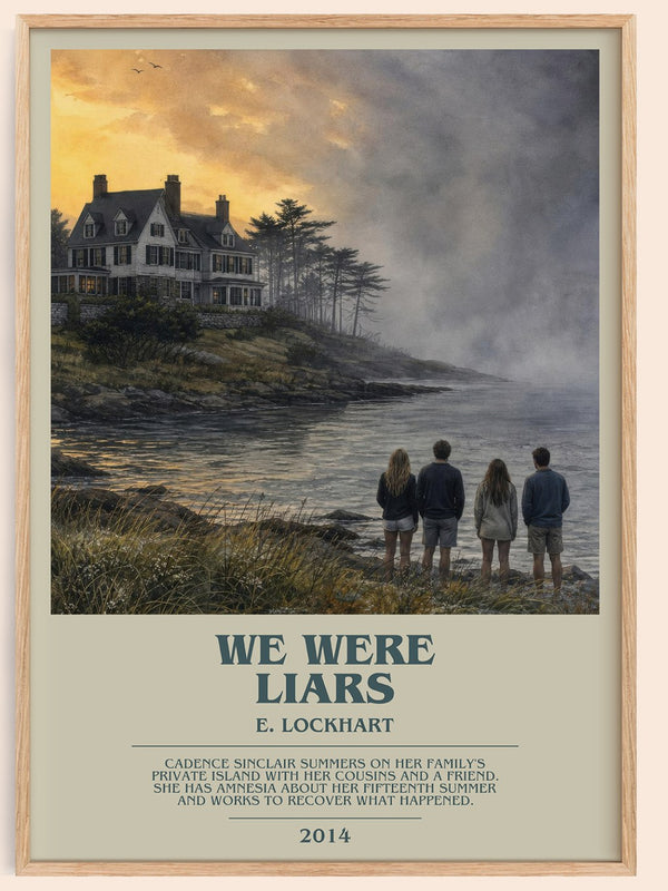 We Were Liars bookish book poster by E. Lockhart – framed literary art print