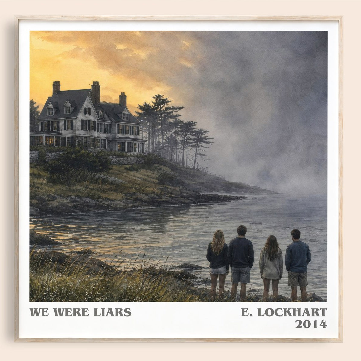 We Were Liars literary book poster by E. Lockhart – framed literary art print