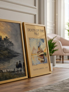 We Were Liars watercolour print framed by window – literary home decor
