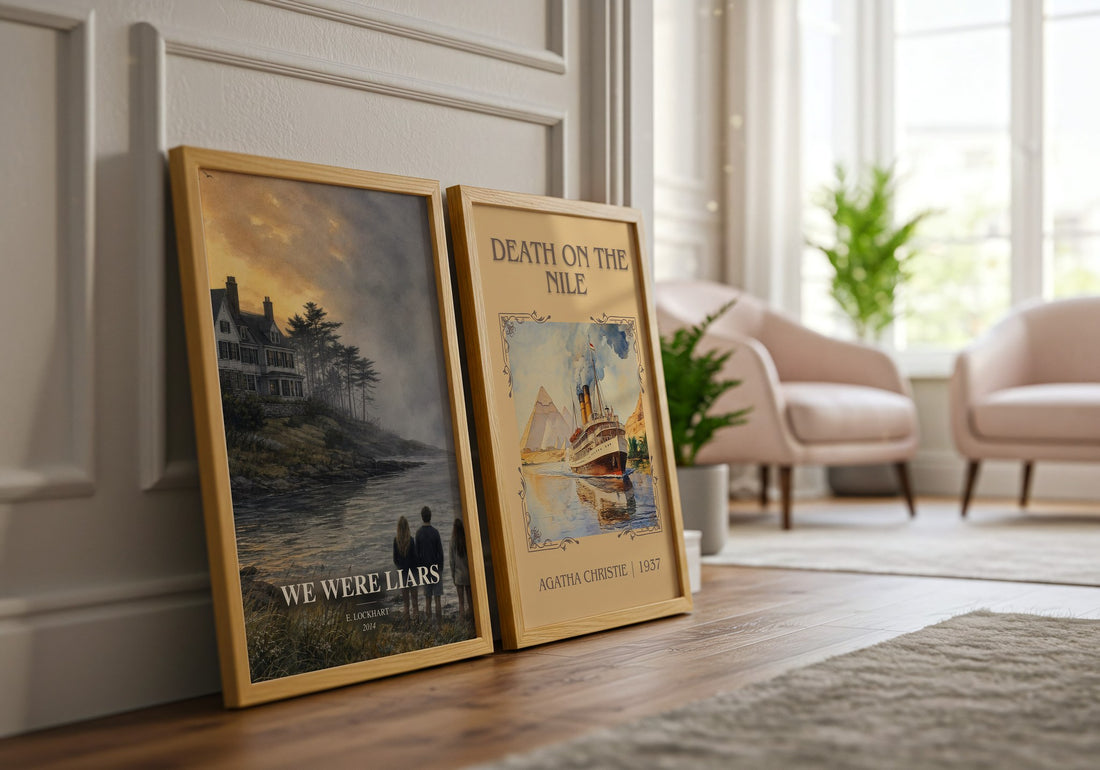 We Were Liars watercolour print framed by window – literary home decor
