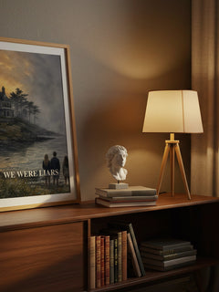 We Were Liars watercolour print on bookshelf – E. Lockhart fan gift
