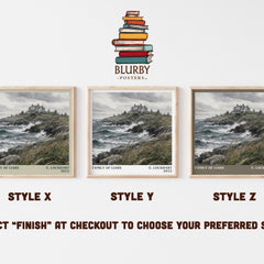 Family of Liars literary print in frame leaning in hallway – young adult wall art