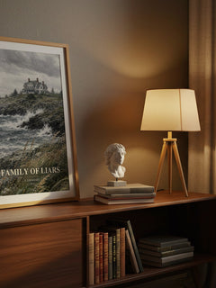 Family of Liars watercolour print on bookshelf – E. Lockhart fan gift