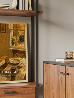 Birthday Girl book watercolour illustration paper finish options – matte satin gloss