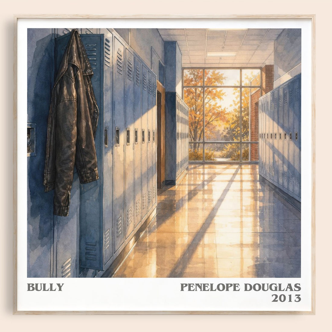 Bully literary book poster by Penelope Douglas – framed literary art print