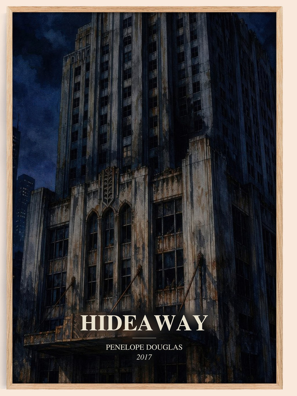 Hideaway watercolour book poster by Penelope Douglas – framed literary art print