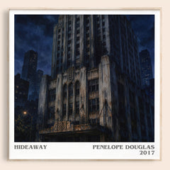 Hideaway literary book poster by Penelope Douglas – framed literary art print