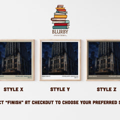 Hideaway literary print in frame leaning in hallway – romance wall art