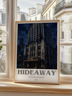 Hideaway book cover poster colour and style options – Penelope Douglas book art