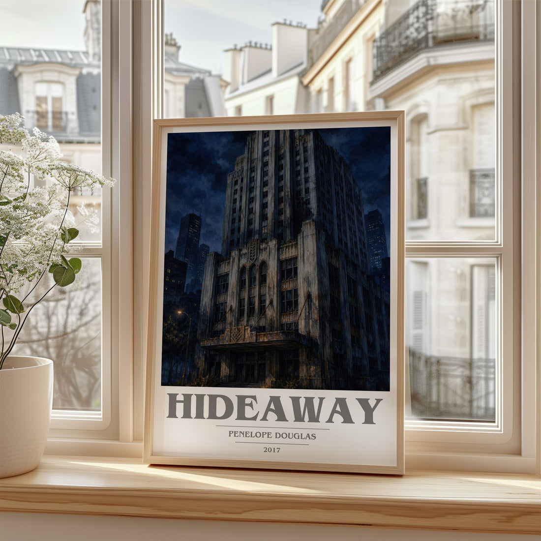 Hideaway book cover poster colour and style options – Penelope Douglas book art