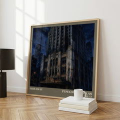 Hideaway literary print framed by window – literary home decor