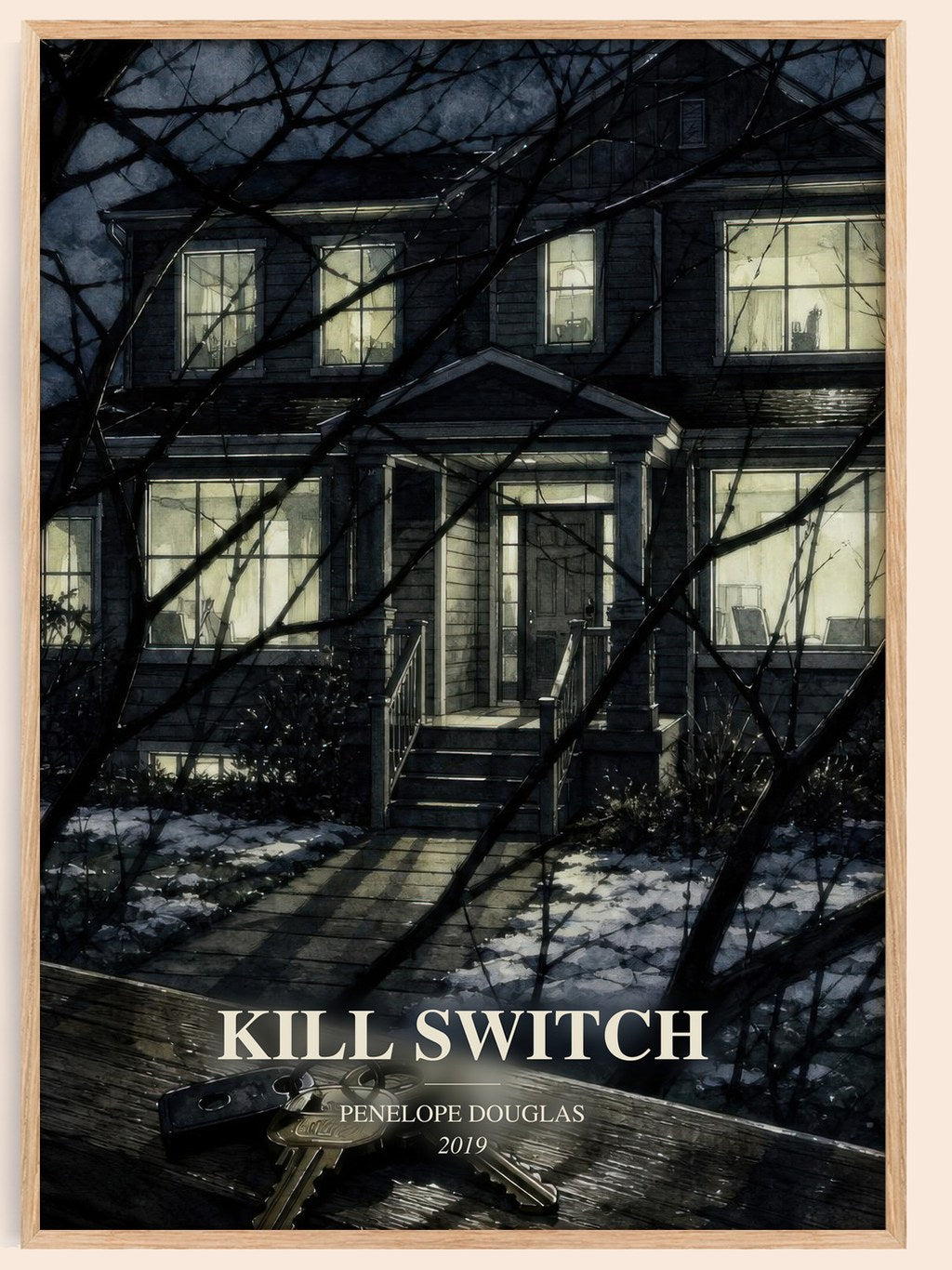 Kill Switch watercolour book poster by Penelope Douglas – framed literary art print