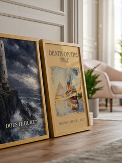 Does It Hurt? watercolour print framed by window – literary home decor