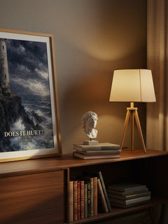 Does It Hurt? watercolour print on bookshelf – H. D. Carlton fan gift