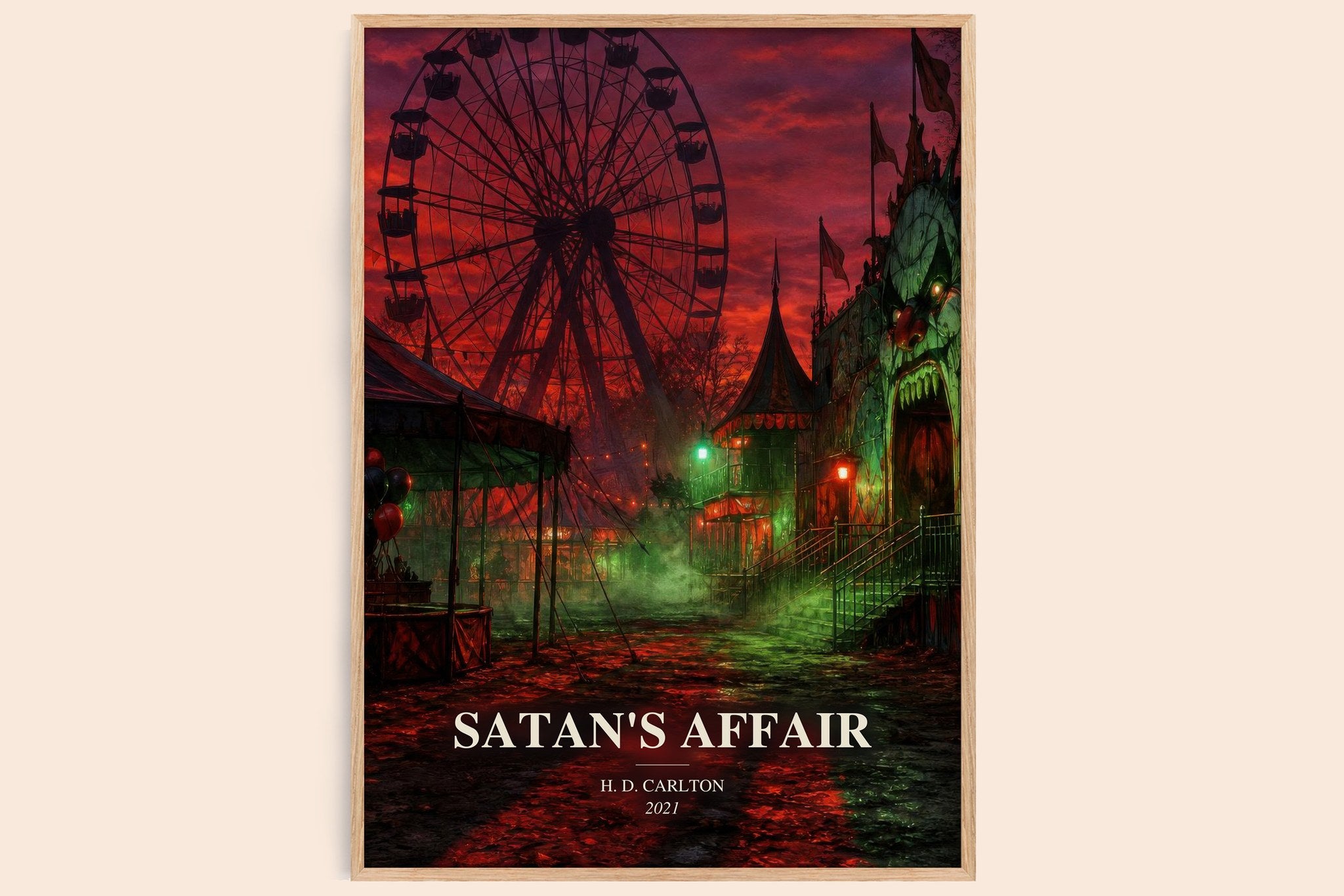 Satan's Affair Book Watercolour Illustration by H. D. Carlton